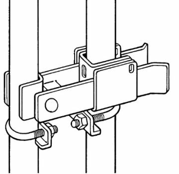 Image of item: BLACKstrongARMlatch DBLgate1-7/8"FRAME